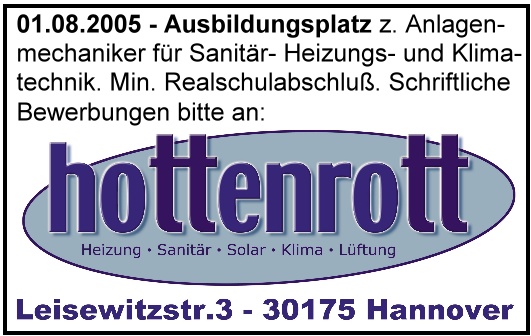 Ausbildungsplatz zum Anlagenmechaniker Sanitr Heizung Klimatechnik, Gas- und Wasserinstallateur