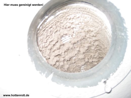 Verschmutzte Lftungsleitung