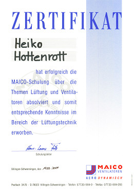 MAICO Schulung Lftungsanlagen Heiko Hottenrott