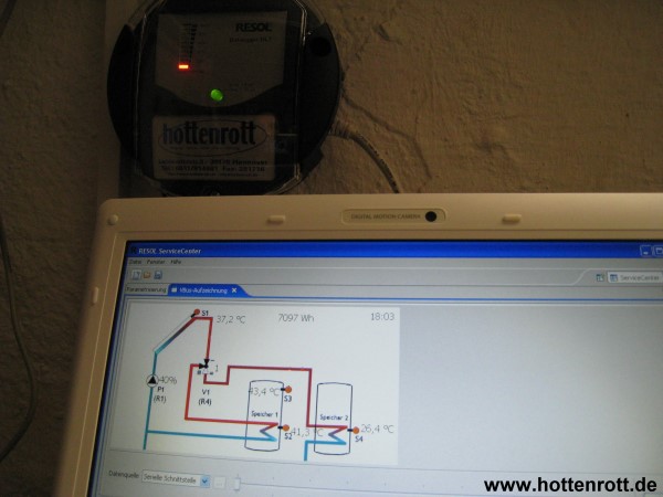 Laptop Notebook Resol ServiceCenter Datalogger DL2 Deltasol ES